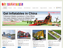 Tablet Screenshot of getinflatables.com